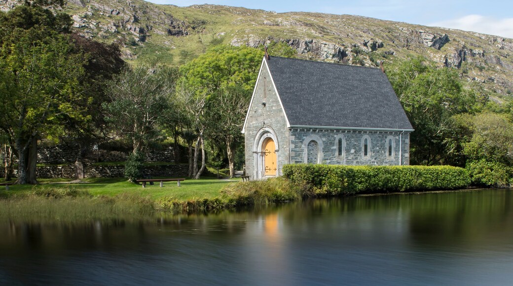 The small church of St Finbarr's Oratory on Gouganebarra Lake; Ballingeary, County Cork, Ireland