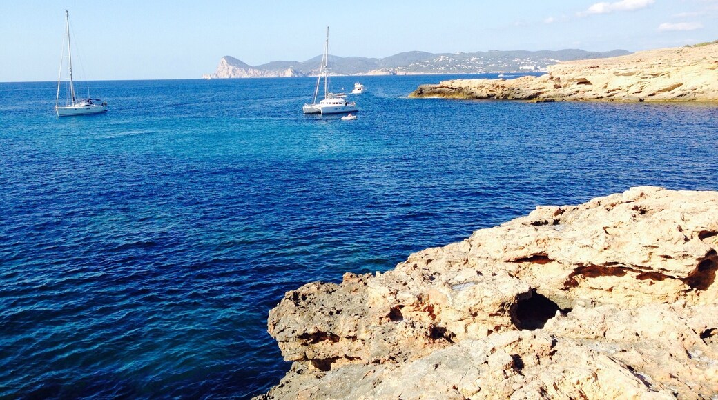 Ibiza, Cala bassa beach. Walked along the rocks a little and the views were amazing!