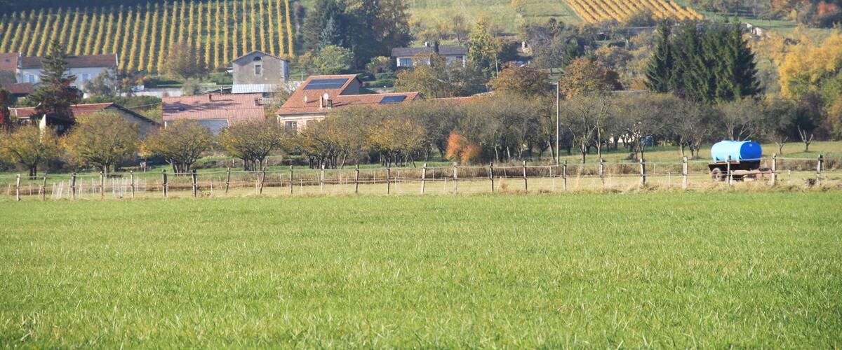 Tiny french village during autumn season