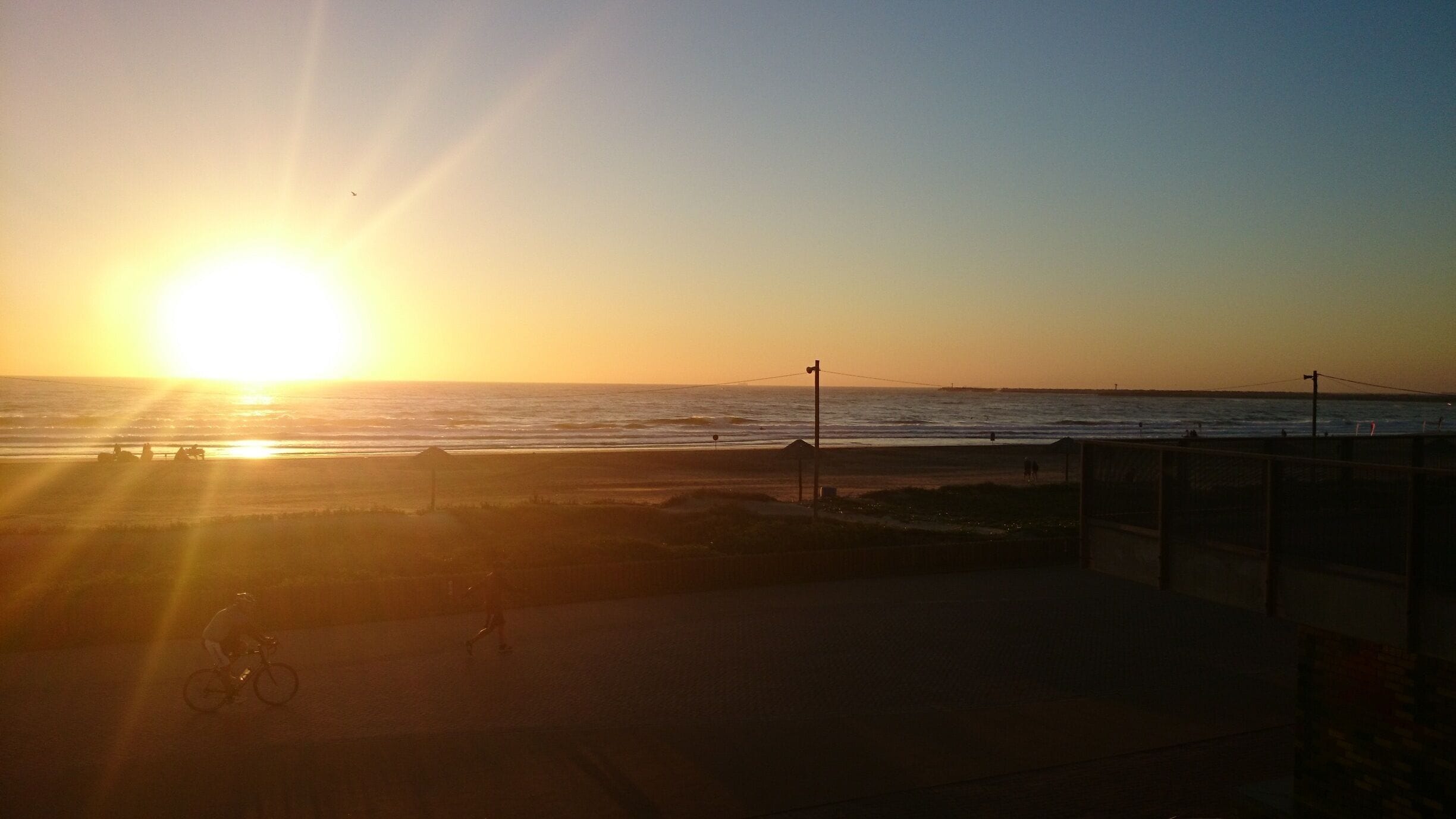 Winter sunrise at Durban beach front. Amazing spot to walk along the beach and a stones throw away from Ushaka Marine World. 