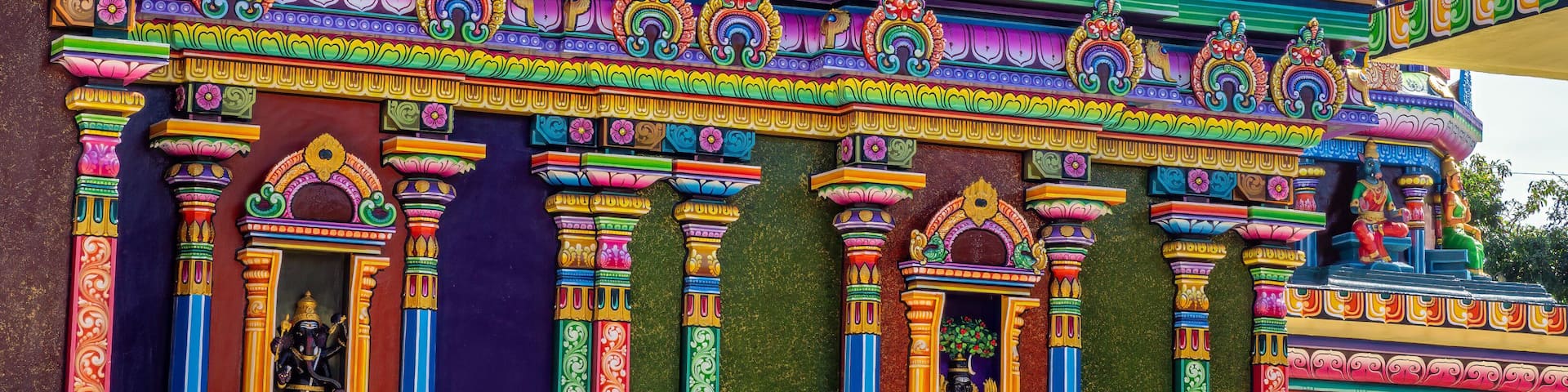 Side view of the Sri Siva Subramaniya Temple, Nadi, Viti Levu Island, Fiji, South Pacific Ocean