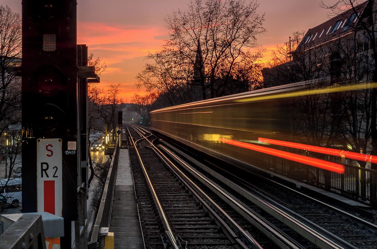 #GoldenHour in Berlin while waiting for a #UBahn. Actually I waited for a second train to make sure I could get my photo.