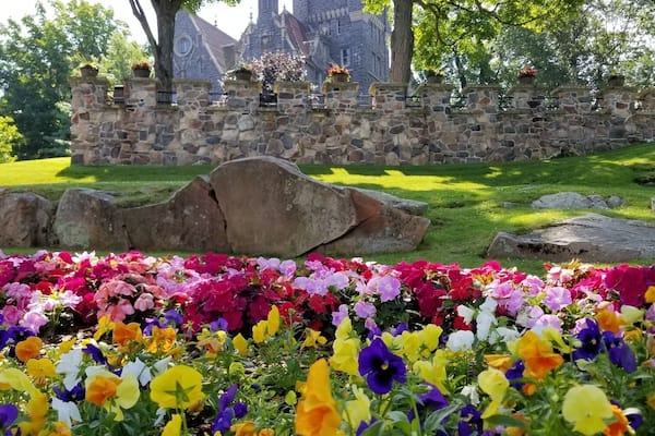Nice summer day. You can take this photo right when you get off the boat. #1000Islands #ny #boldtcastle #flower