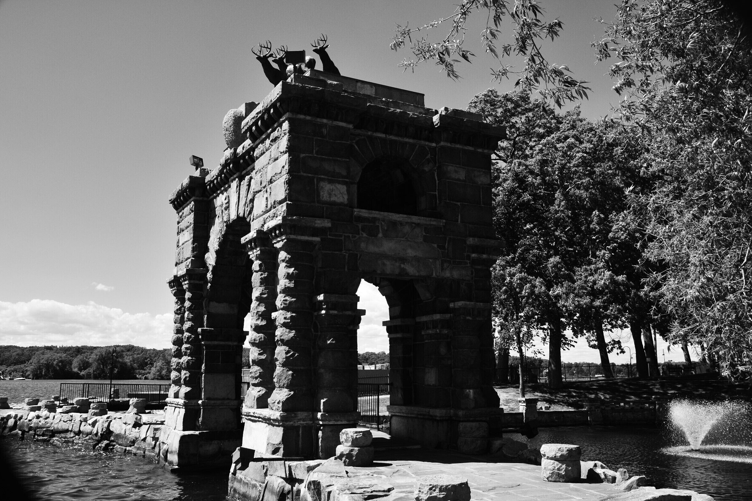 The Arch of Triumph replica at Boldt Castle, Heart Island, Alexandria Bay, NY.