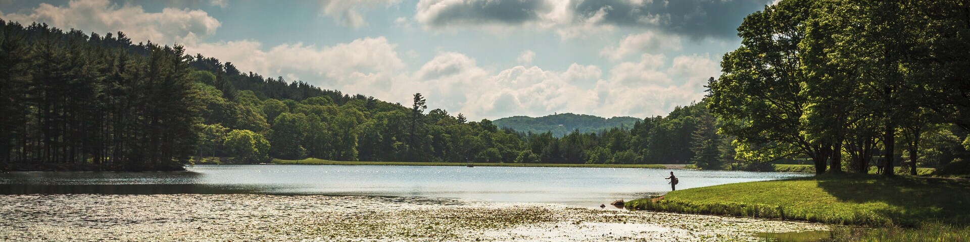 The sight of a single fisherman at the lake when visiting this National Park Service site prompted this late-afternoon image. ISO 100, 30mm, f/9.0, 1/500 sec.