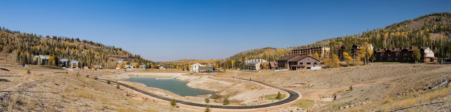 Sunny view of beautiful fall color around Brian Head area