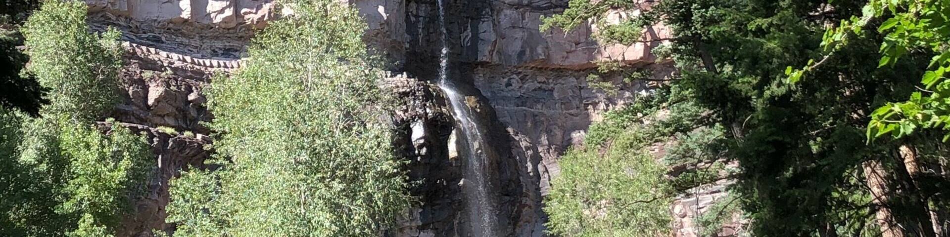Cool waterfall right outside of the quaint town of Ouray, Colorado