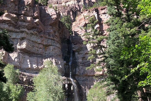 Cool waterfall right outside of the quaint town of Ouray, Colorado
