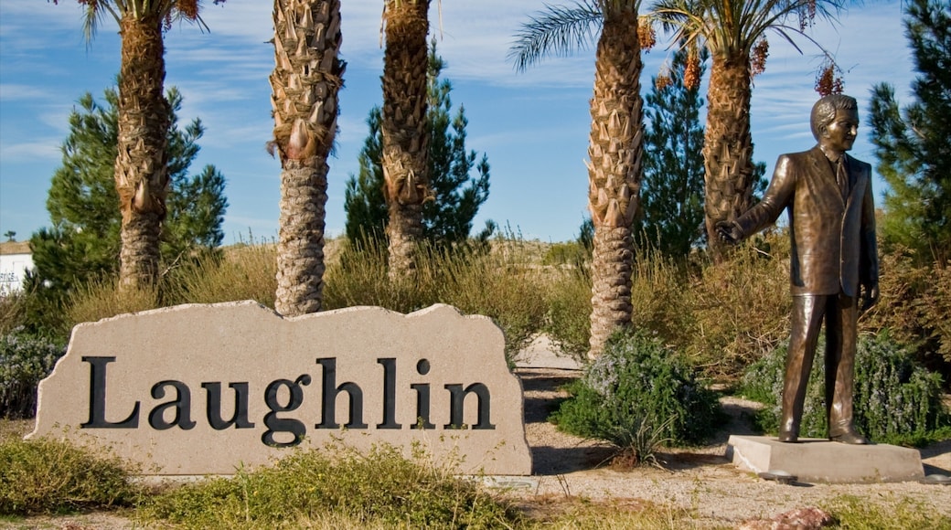 Laughlin mettant en vedette statue ou sculpture, signalisation et monument