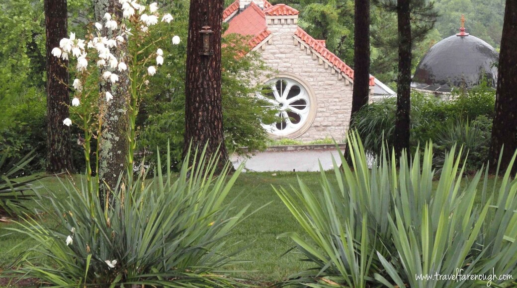 This photo was taken from the gardens of the Crescent Hotel, just after a rain. The Ozarks are beautiful and Eureka Springs is delightful.
If you've never been to the Ozark Mountains in Arkansas, add it to your list!