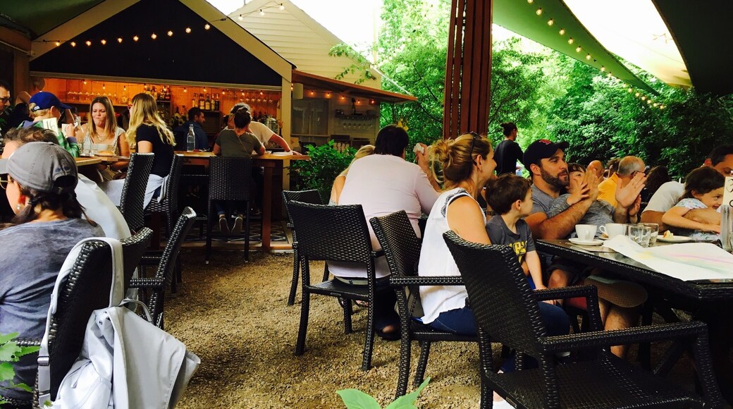 Awesome avocado toast for breakfast. And neat little outdoor cocktail bar for later.