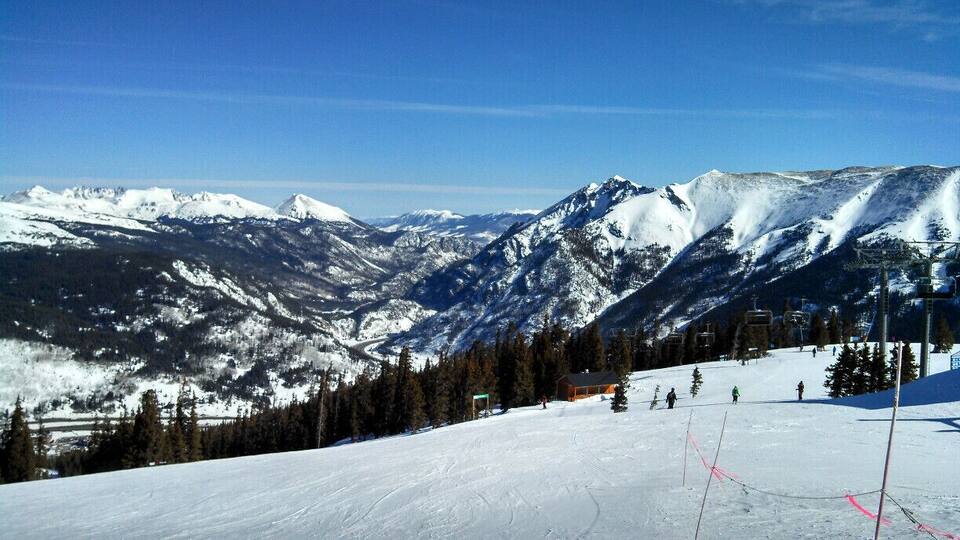 Only a couple hours drive from Denver, check out this ski resort for views of snow-capped mountains. Make sure to sit in the many Adirondack chairs at the base of the resort!
Read more about my visit here: http://www.angelatravels.com/2014/05/colorado-skication/