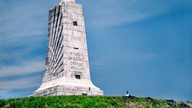 Wright Brothers National Memorial at Kill Devil Hills, Cape Hatteras, North Carolina, USA. Site of first manned flight