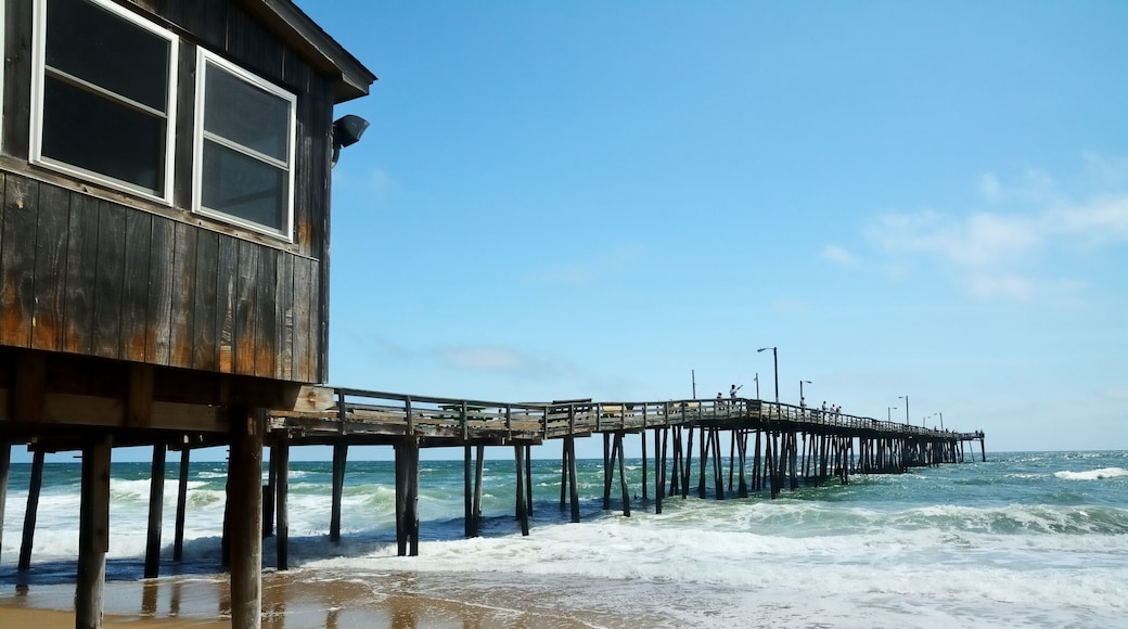 Fishing pier at beach of Kill Devil Hills, North Carolina USA; Shutterstock ID 453038401
