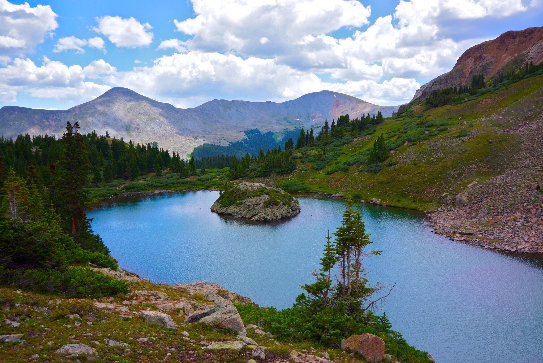 lost lake, 6 mile hike from the continental divide sign 