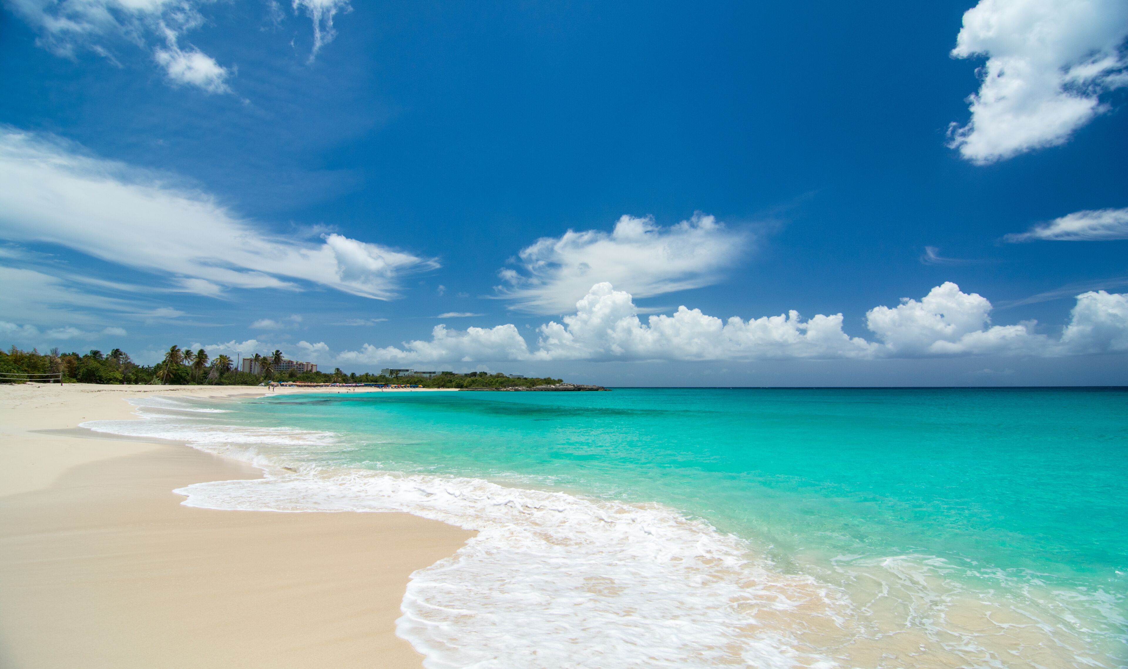 Plage de Mullet Bay à Saint-Martin