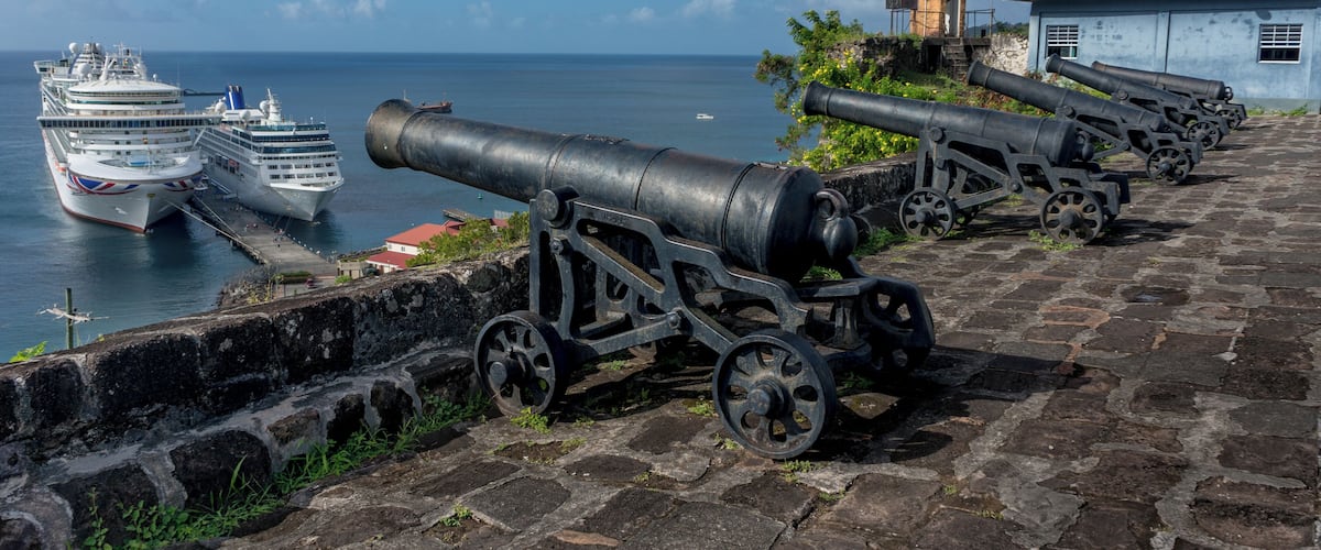 Located on the promontory to the west of the harbour is Fort George. Built in 1705 by the French, many of the buildings are now used by the police. One of the rooms has been converted to a gym and another to a sort of sewing room.
When I visited I did work out in the gym as I did not realise it was the Police GYM !