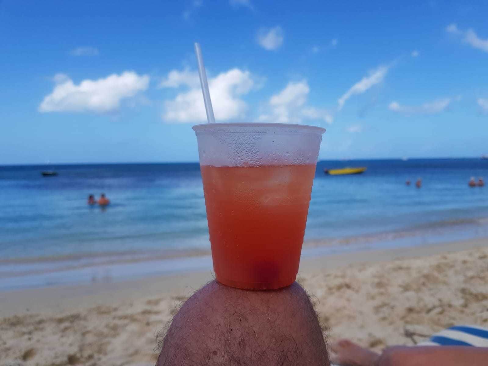 Rum punch on the beach
