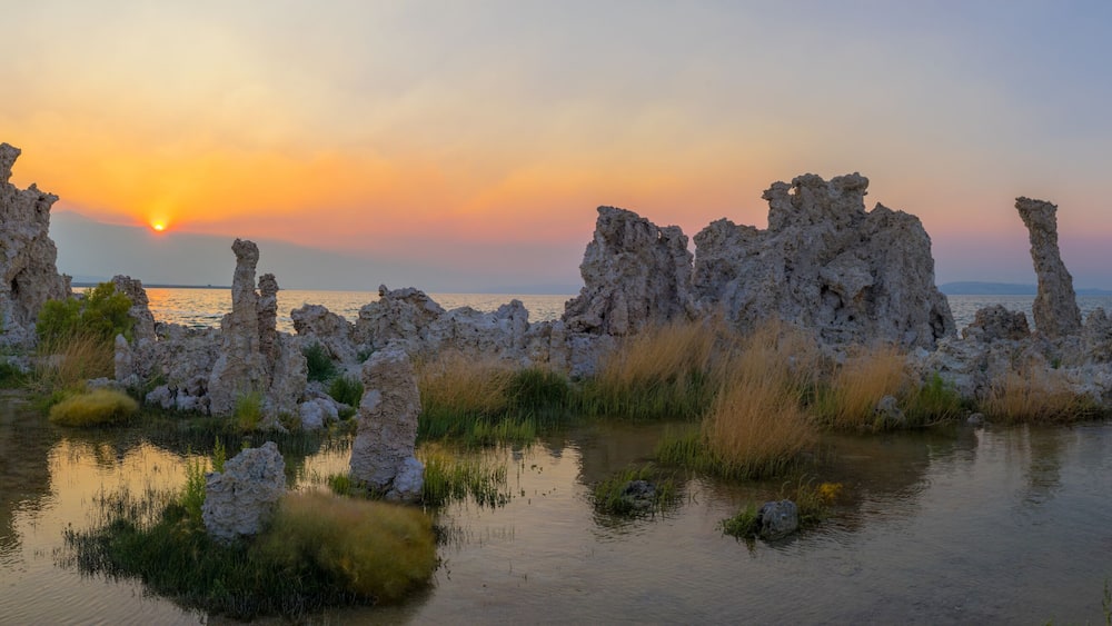 Beautiful tufa in mono lake, California