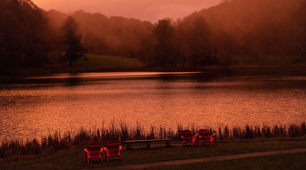 Abbott Lake sunset; Blue Ridge Parkway; Virginia