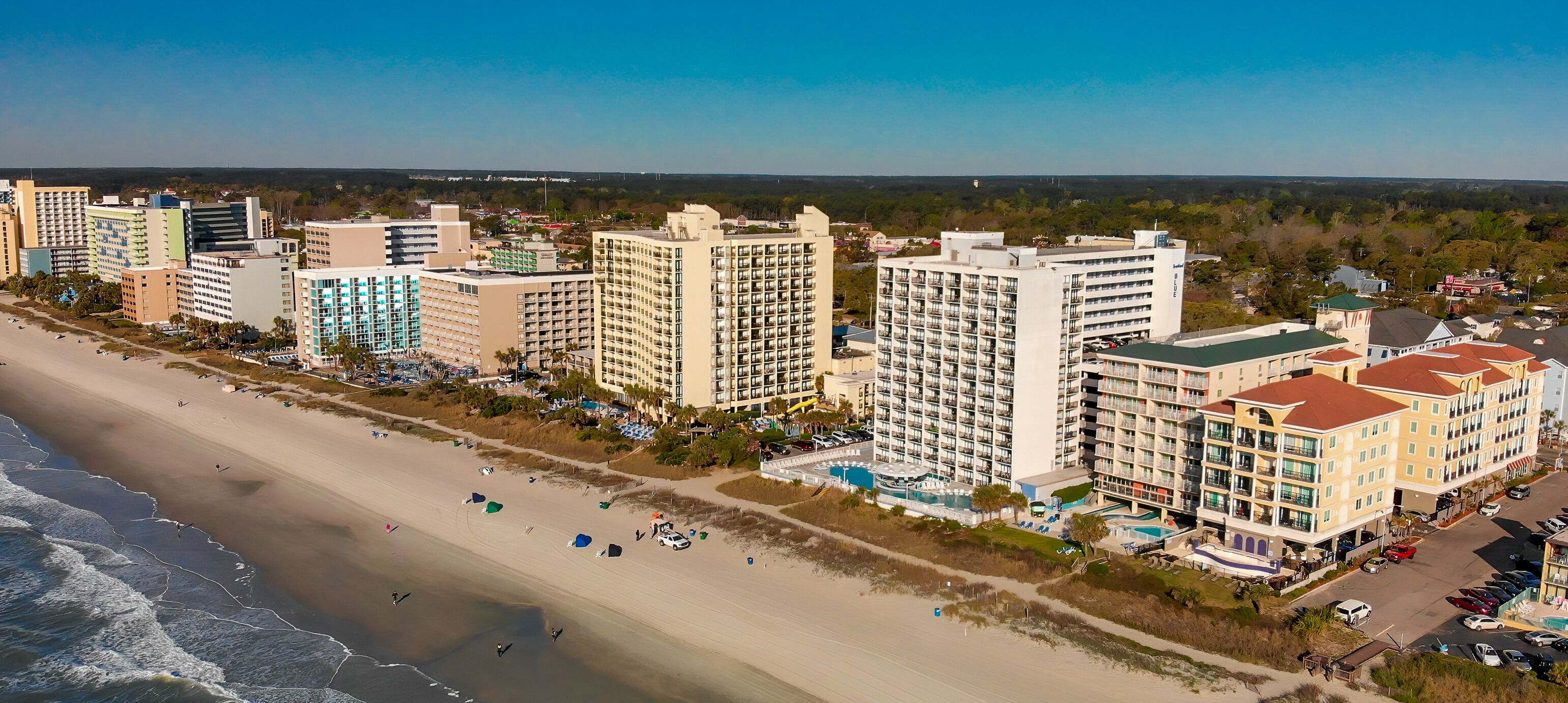 Myrtle Beach skyline from drone, South Carolina