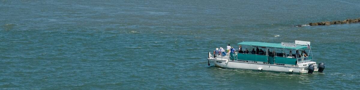 Amelia Island showing a bay or harbor, a beach and a ferry