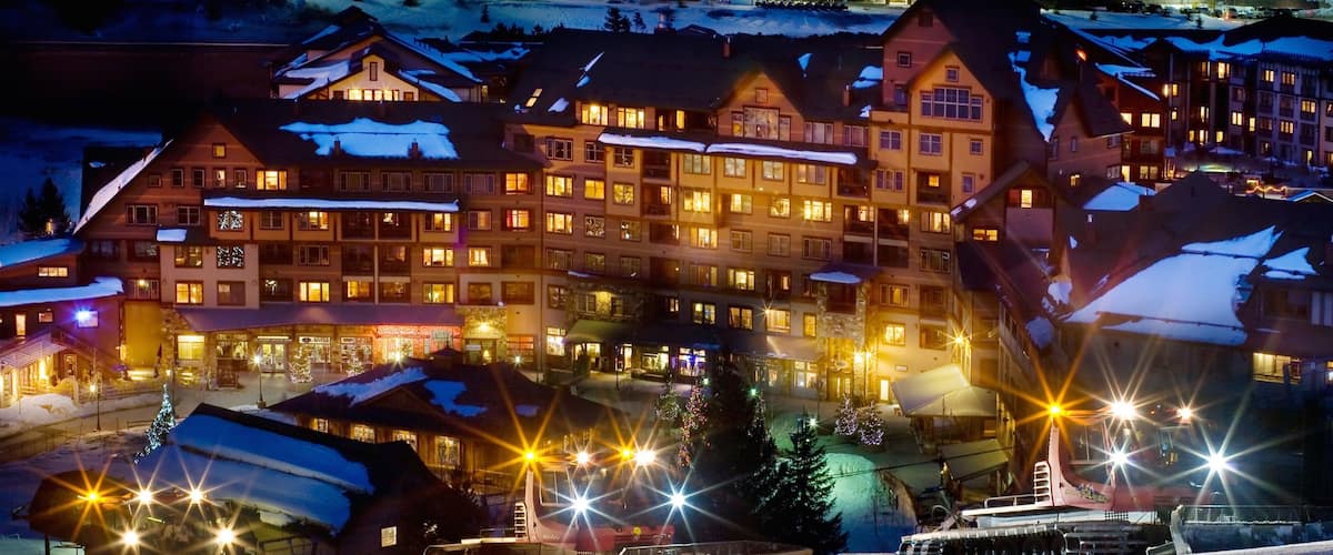 Winter Park featuring snow, a luxury hotel or resort and night scenes