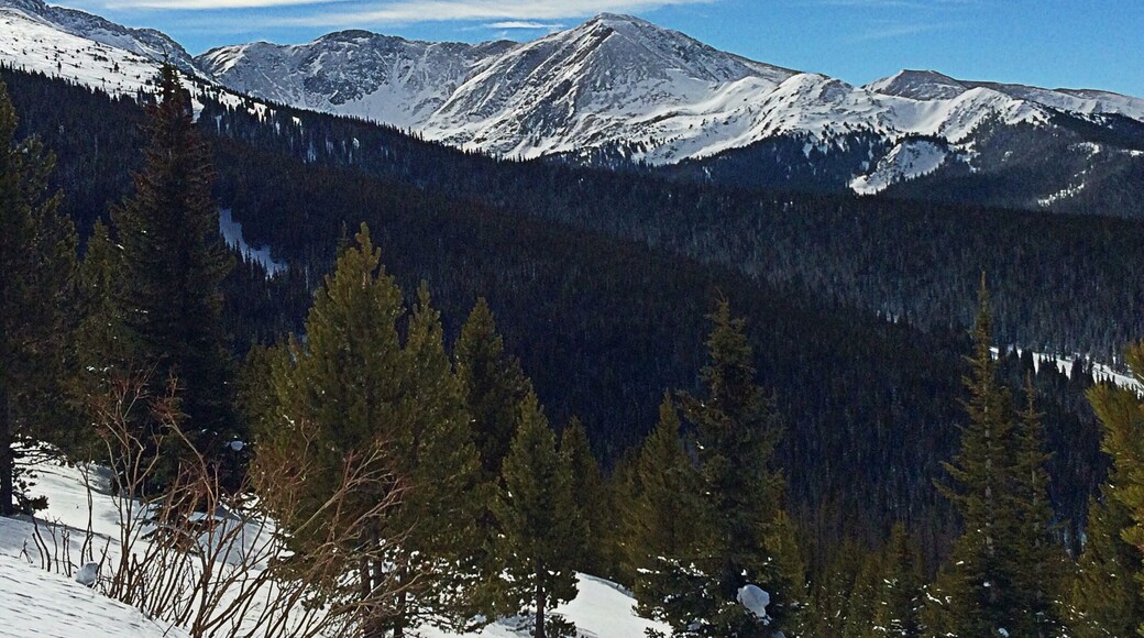 On Continental Divide snowmobile tour in Winter Park, CO