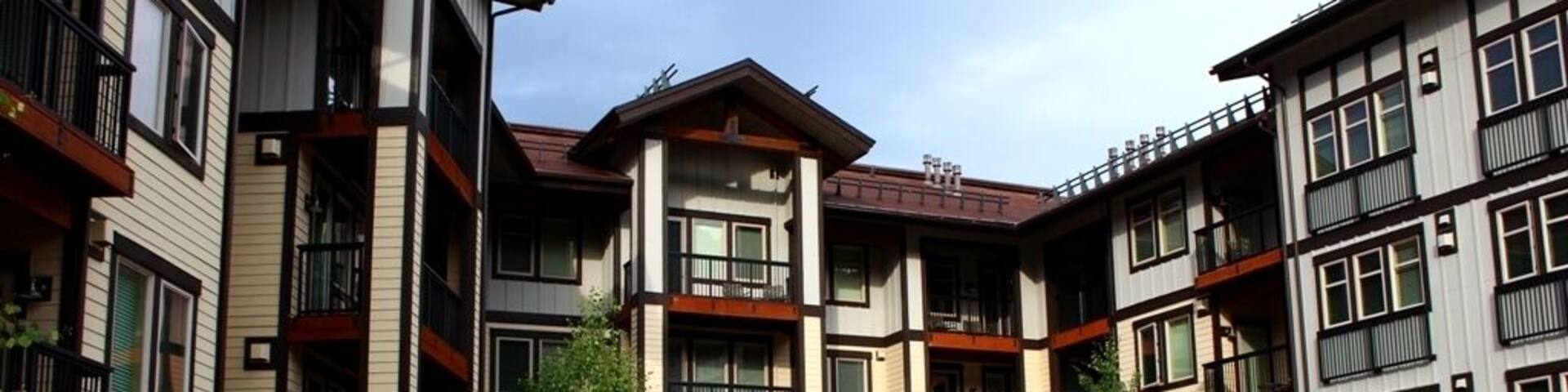 Our one-bedroom condo with pull out couch was perfect for our stay in Winter Park. We had a huge balcony and cozy fireplace, full kitchen and plenty of room to chill out in the room after a long day of alpine sliding ;-) These gorgeous condos sit at the base of the mountain just across from the Winter Park Village. Shops, restaurants and Resort within walking distance.
http://thetradingtravelers.com/summer-adventures-at-winter-park-resort/