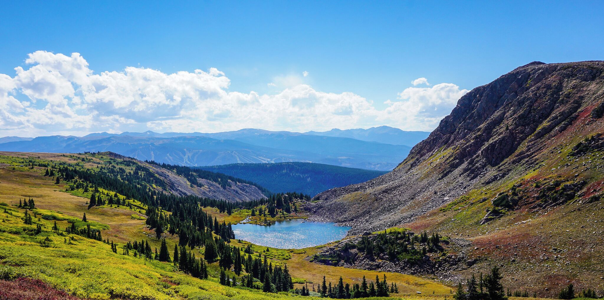 Near the top of Rollins / Corona Pass looking out at Deadman's Lake #TakeAHike