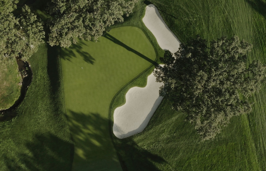 Summer 2020 - New York, USA: Aerial view of Winged Foot Golf Course.