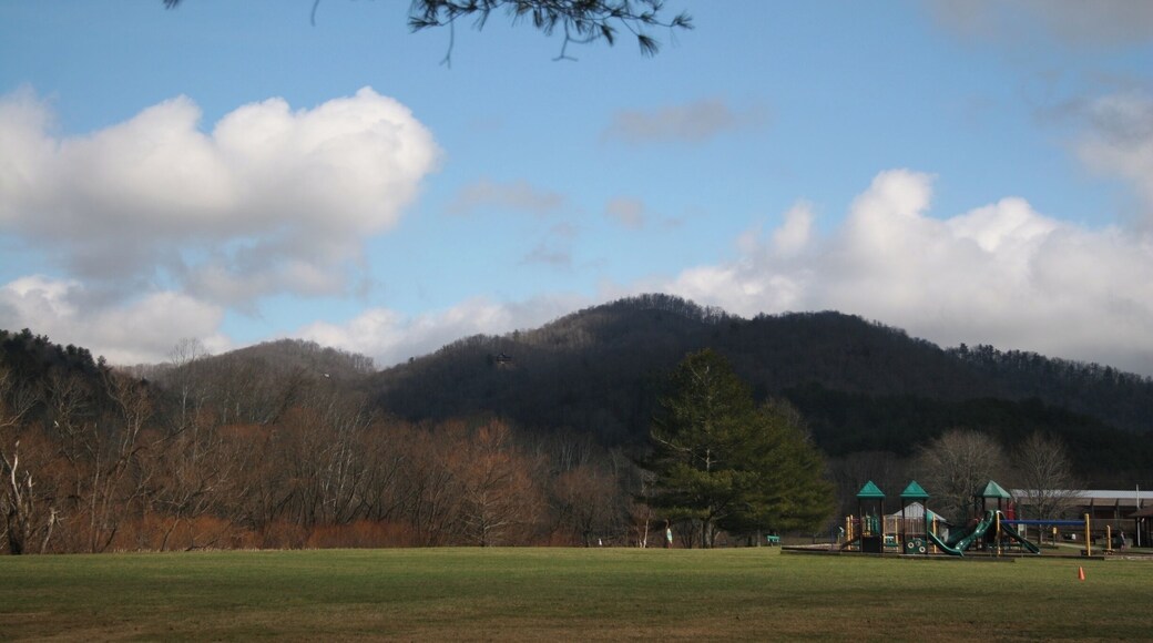 Nature was not designed by man but simply was created as is. However, eventually man came in to add developments, such as buildings or roads, or in this case a playground. One may think this is harmful to the untouched beauty that has always been there, but I see it more as an enhancement. It gives children and adults a place where he or she can enjoy each other’s company while simultaneously spend time in the outdoors, amongst the beauty.
I took this picture after carefully viewing the playground, the mountains, and the open field that lay around it. In this frame, viewers not only get a glimpse of the mountainous background and the playground in the distance, but a tree branch that is hovering at the top of the frame. I did this, so viewers may get the sense that he or she feel as if they are engulfed in the content of this image, not just looking at it on a screen.
#appalachianechoes