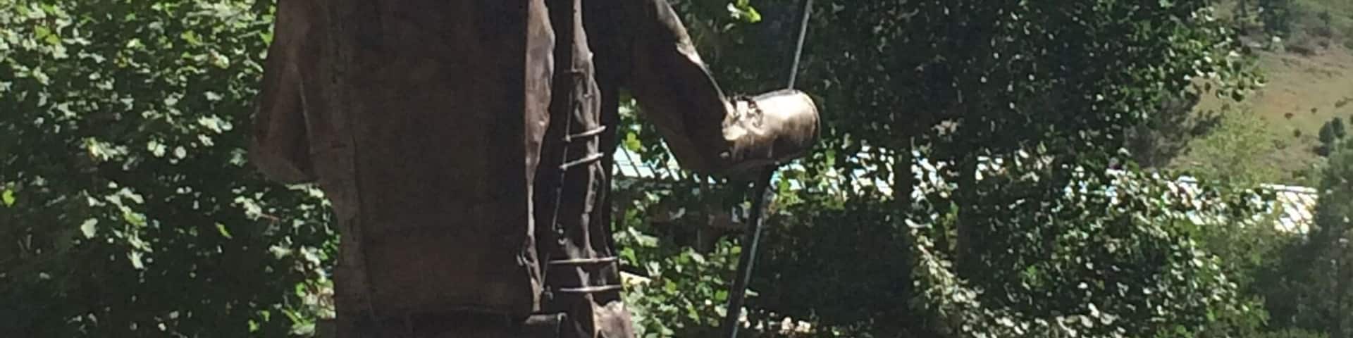 In the village at Squaw Creek, Lake Tahoe looking at the slopes.