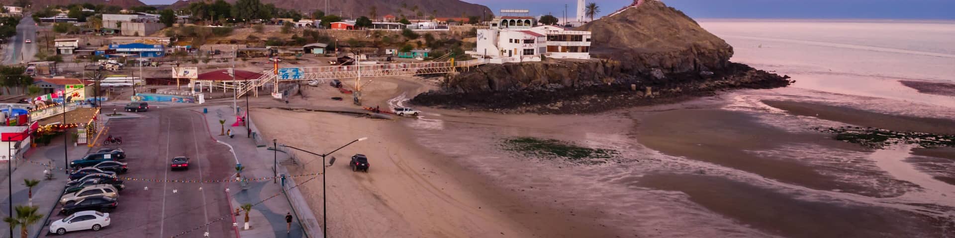 sunset at the beach of San Felipe, Baja California