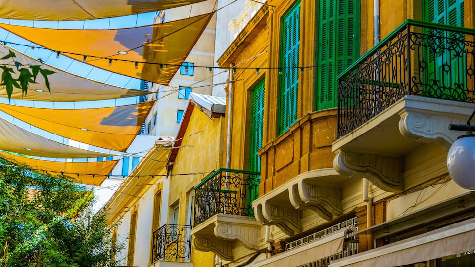 Detail of Ledra street - the main shopping avenue of Nicosia, Cyprus