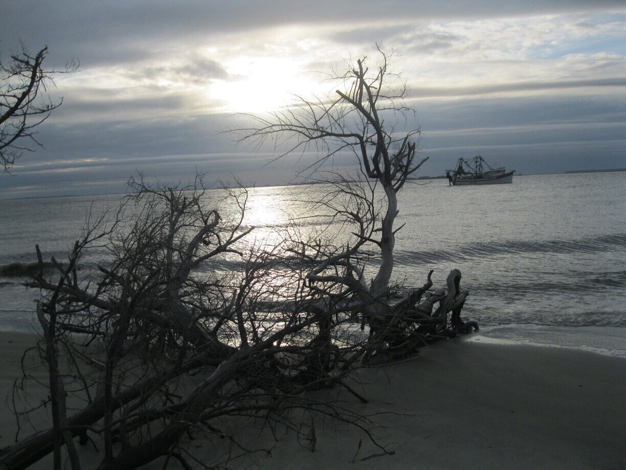 A hauntingly beautiful sunset at the southern tip of Jekyll Island.