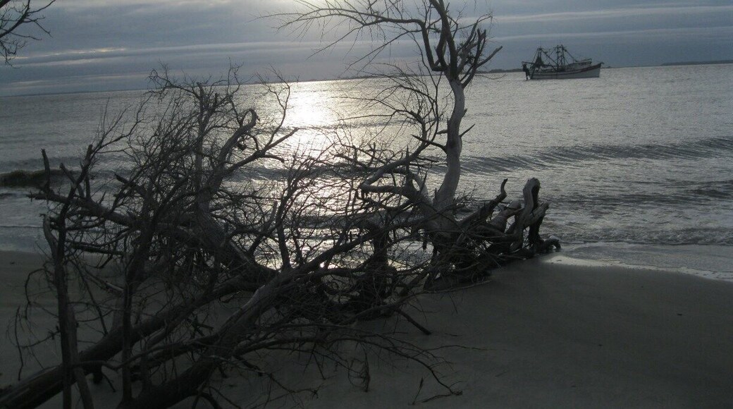 A hauntingly beautiful sunset at the southern tip of Jekyll Island.