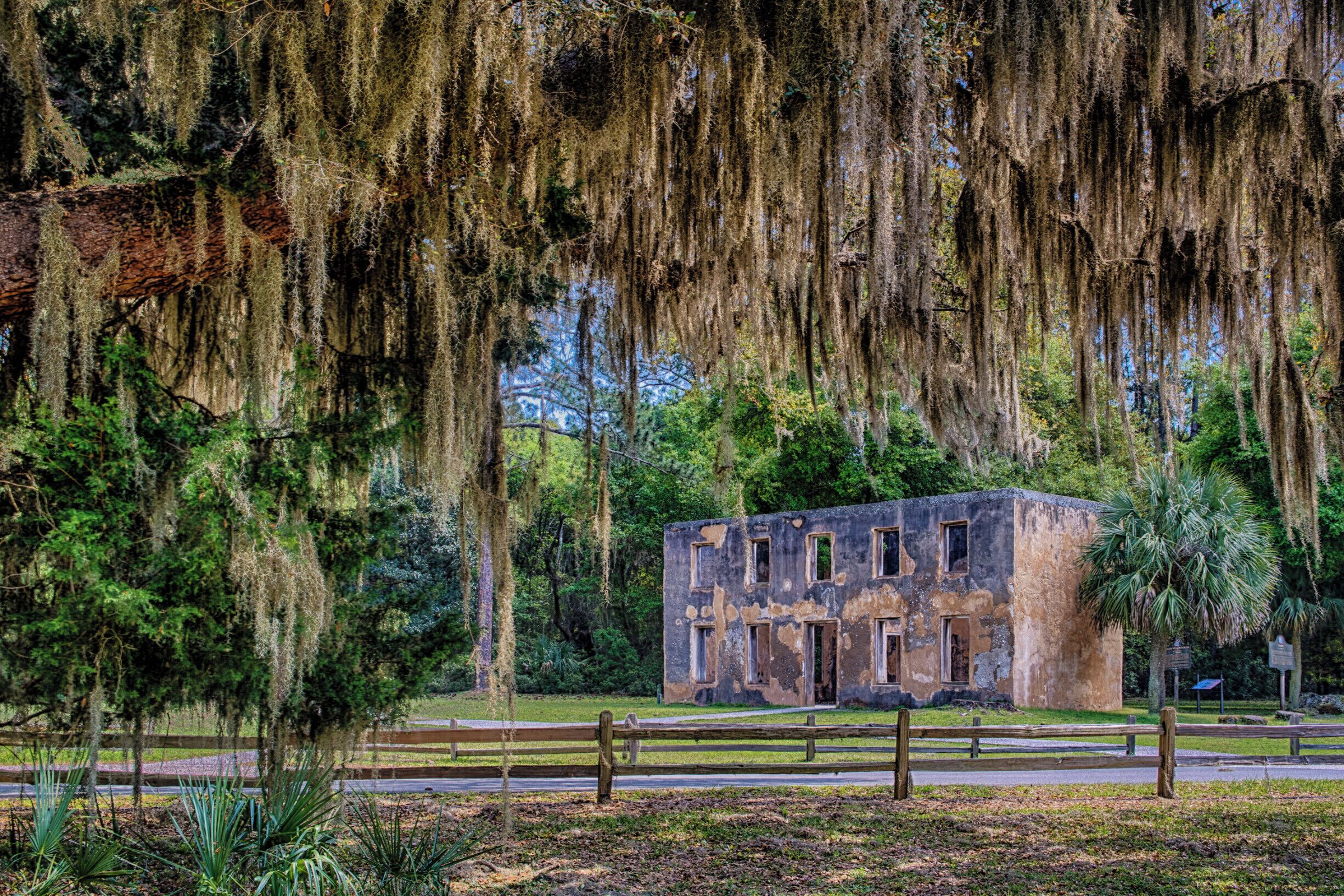 The Horton House Historic Site on Jekyll Island, GA. The house was originally built it 1740 by Major William Horton, who settled on Jekyll Island as 2nd in command to General James Oglethorpe as part of their expansion of English settlements. The house was made of tabby, a material created by burned oyster shells, sand, and water. The original house was burned during a Spanish raid in 1742. The home was rebuilt after the American Revolution, and used as a home by Poulain de Bignon who lived there until his death. In 1886 the island transitioned from an active plantation to a recreational area, and the home eventually fell into disrepair. It is free to visit.  #jekyllisland #georgia