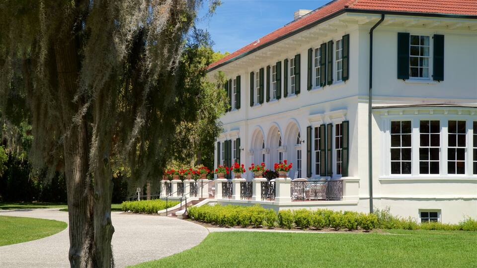 Jekyll Island showing flowers and a house