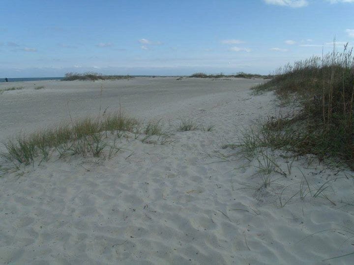 Beautiful Fall day at the Fort Macon Beach. Enjoy the sand and fishing (do swimming or wading allowed).