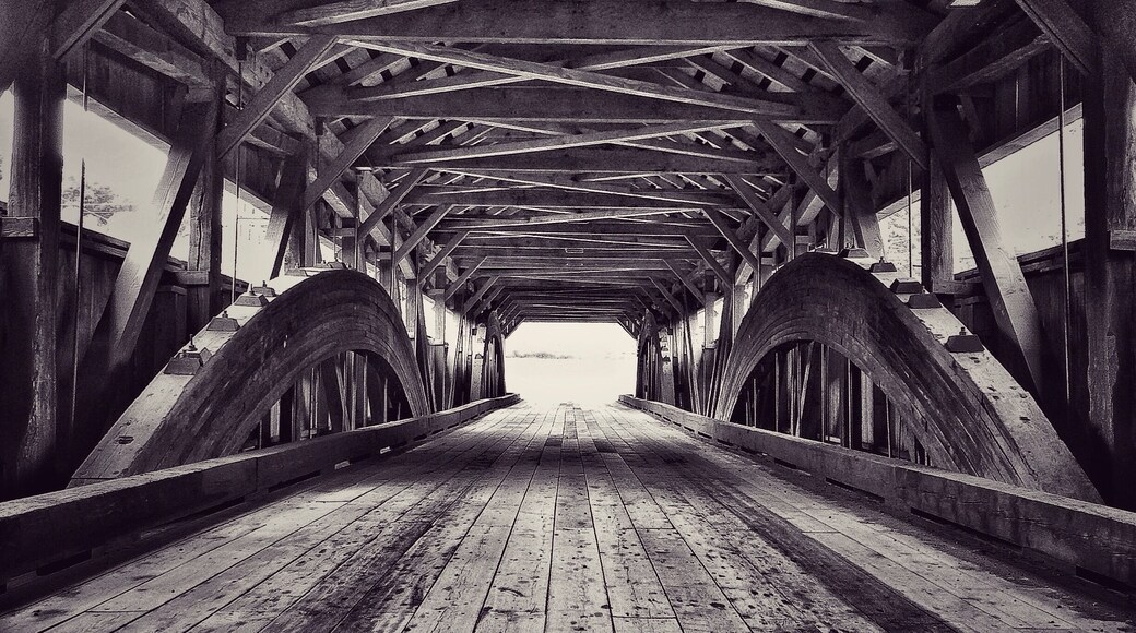 It's nice to drive around and see Vermont's covered bridges. This one isn't too far off the beaten path.