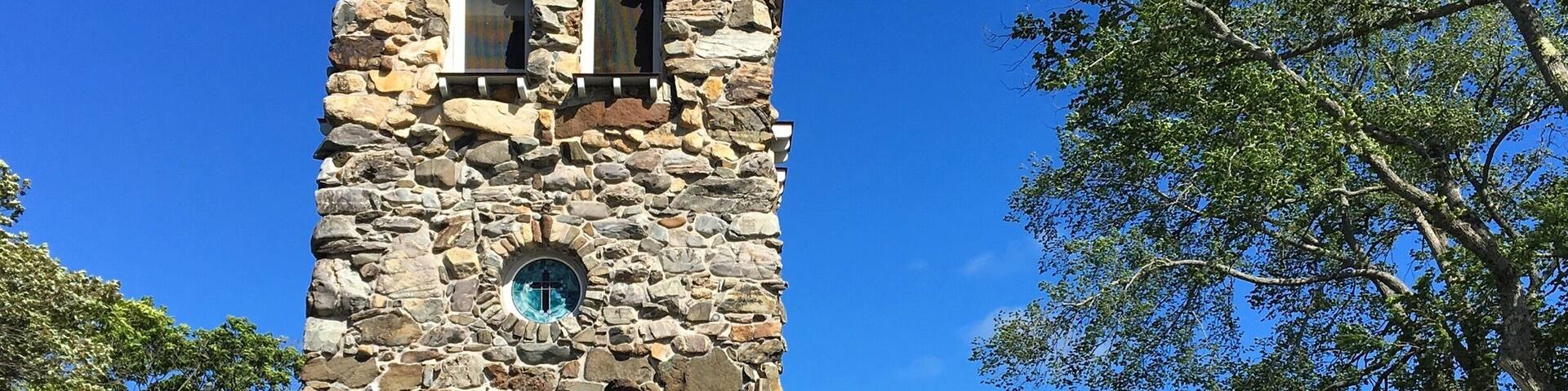 This church was built by stones all hauled from the sea
