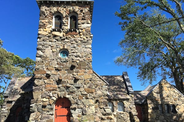 This church was built by stones all hauled from the sea