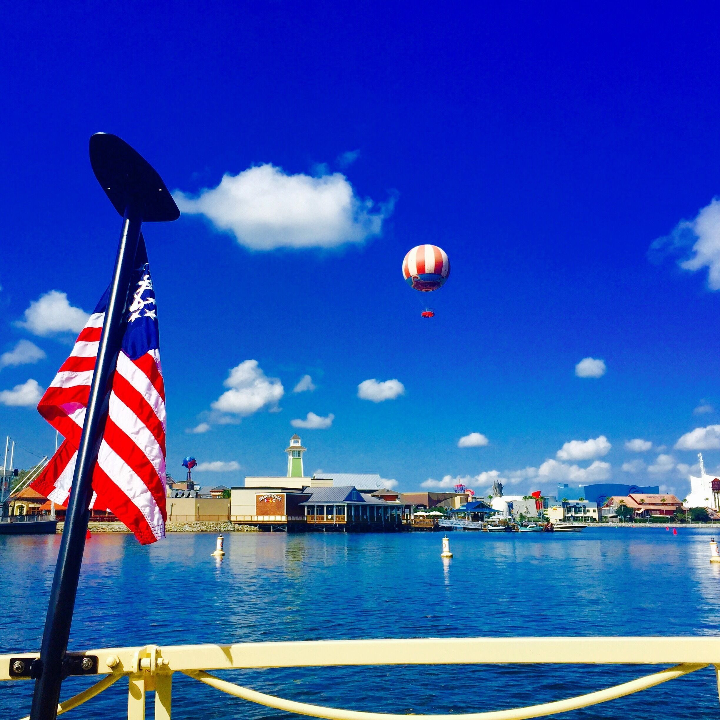 A picture from a morning boat ride to Downtown Disney from the Port Orleans resort. We were first in line on a Saturday. The rides start at 10:00, but it was quiet that beautiful morning and only a few other people were on the boats. Construction at Downtown Disney has made parking a nightmare. I definitely recommend taking a boat ride there if possible! #waterlust