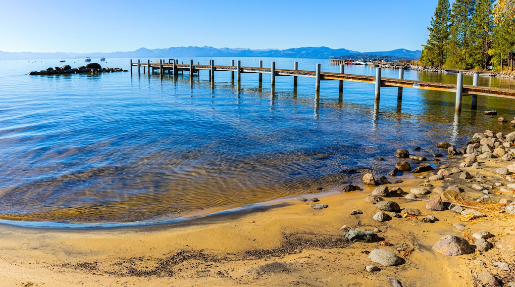 Boardwalk and Pier on Moon Dune Beach, Tahoe Vista, California, USA