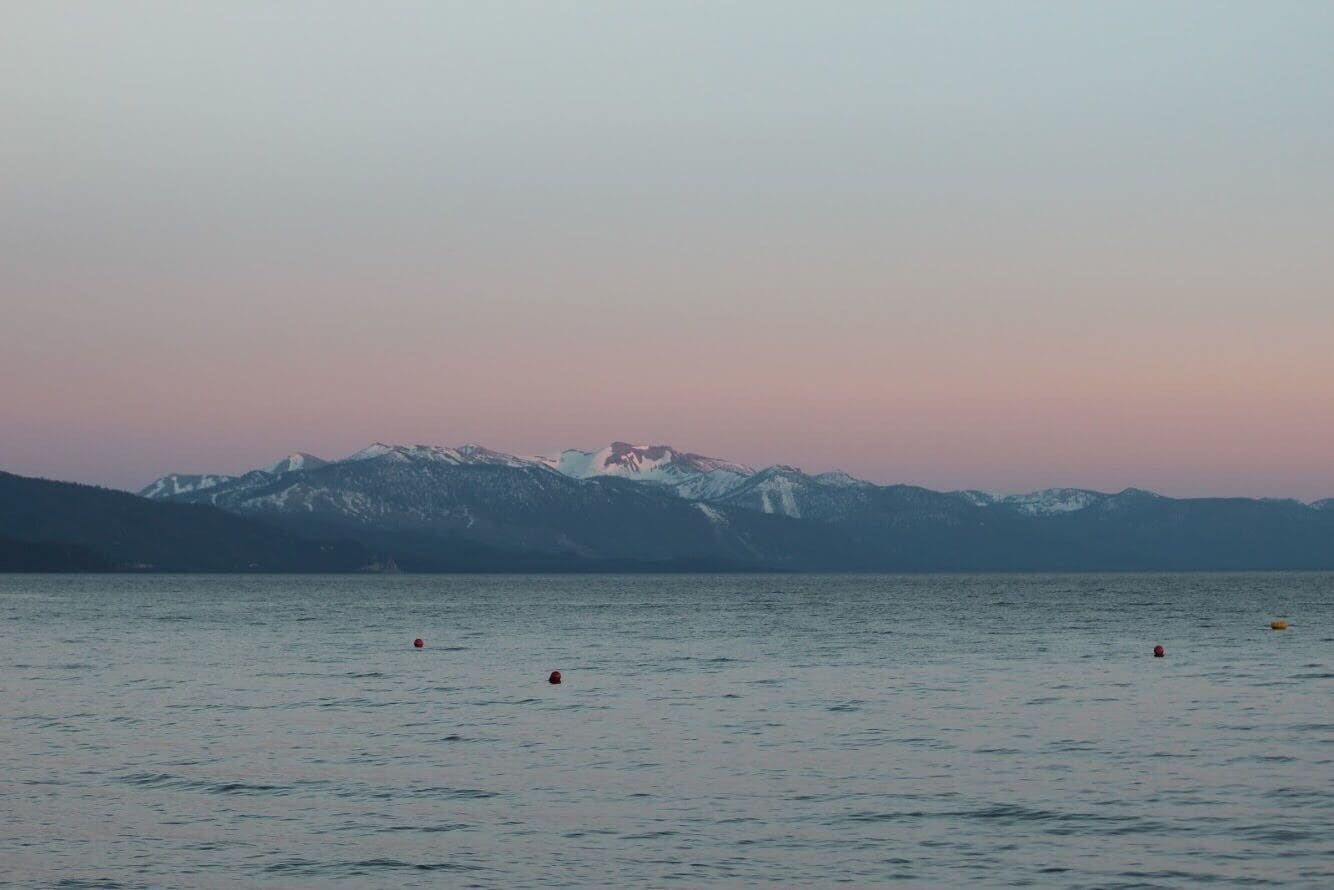 Alpenglow. I love Lake Tahoe. 