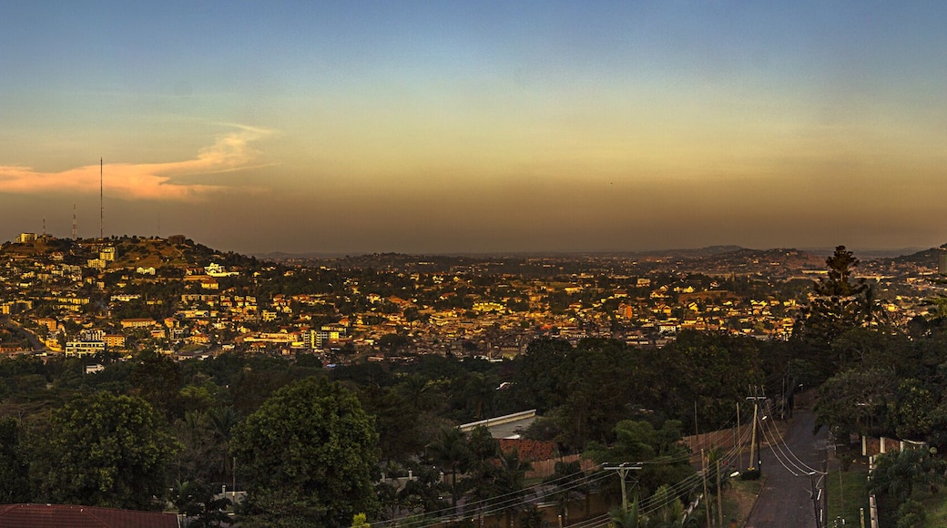Elongated Views of Kampala as seen from Kololo hill at dusk 2