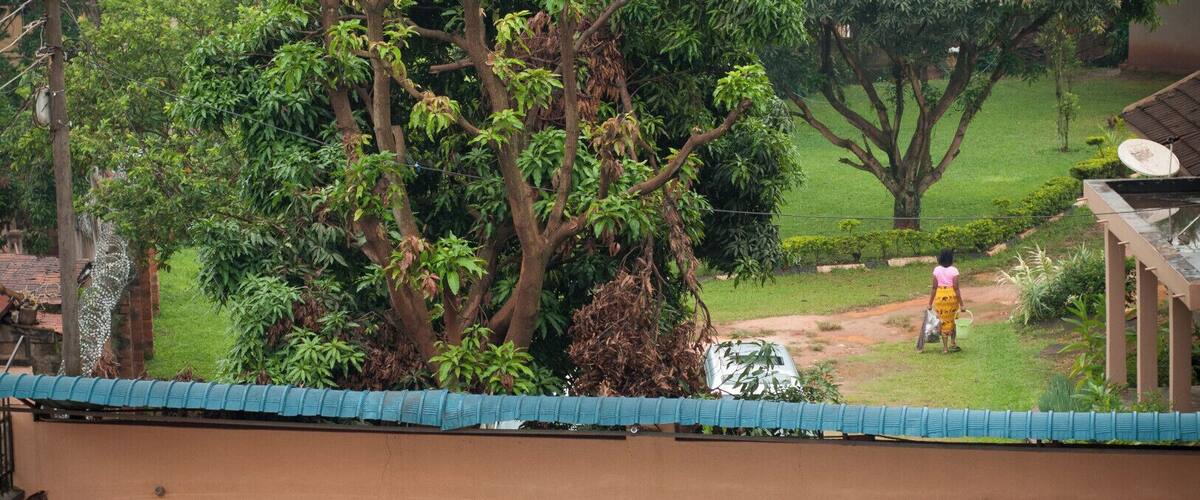 The hotel may not have been the best, but the structure of its floors was fascinating. So was the food. After all, this is where I fell for the Ugandan pineapples! 
I adored the swimming pool and the view over Kampala, beautiful both at sunset and at sunrise!
#waterlust
P.S. Memories from Uganda and thoughts on its wonderful people (link in Romanian)--
https://bit.ly/2Uq4IKY