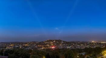 Elongated Views of Kampala as seen from Kololo hill at dusk