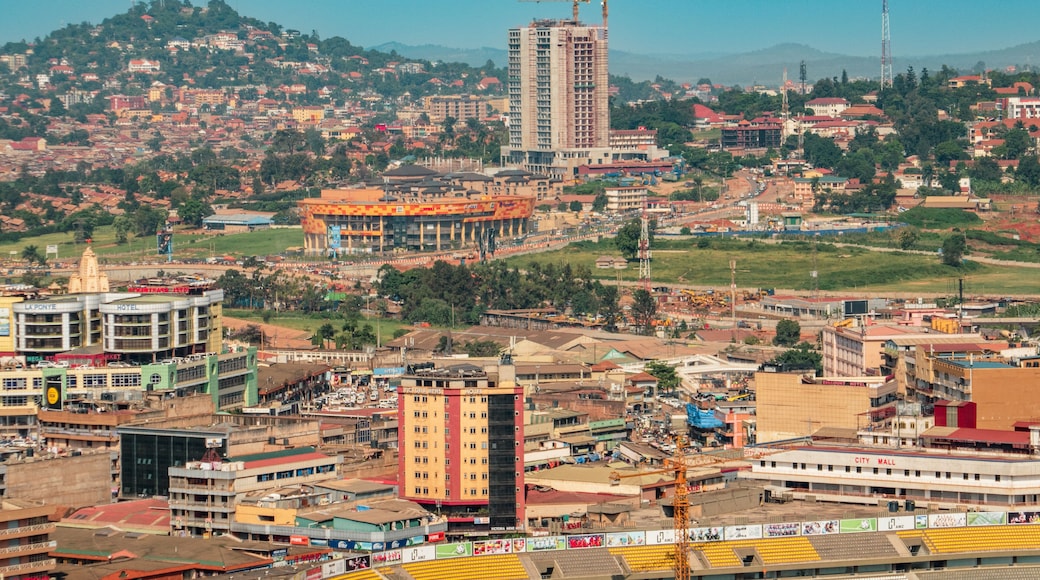 Hihg angel view of Kampala City seen from Gaddaffi National Mosque in Uganda